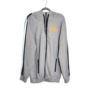 Riflessi Gray Graphic Zip-Up Hoodie Sweatshirt Size 3XL